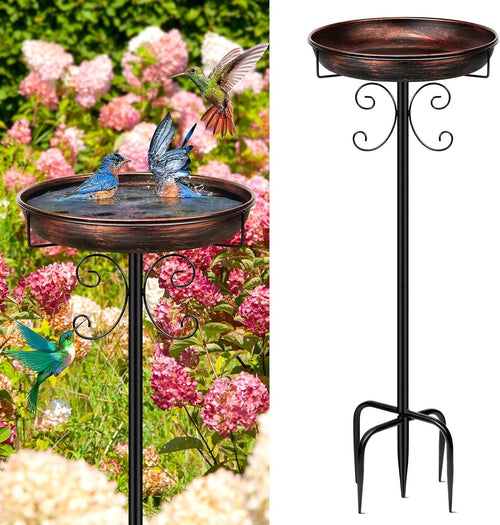 35In Metal Vintage Bird Bath - KENTUCKY PROUD MAMMY