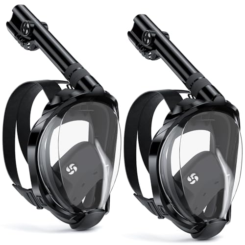 WSTOO Adult Full Face Snorkel Mask 180° Panoramic Anti-Fog