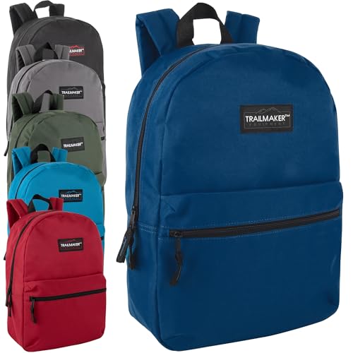 Trail Maker 24 Pack Bulk School Backpacks Assorted Printed Bookbags for Kids