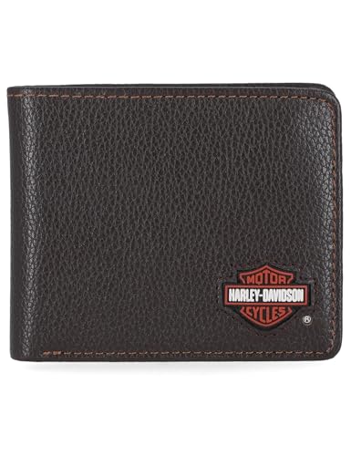 Harley-Davidson Men's Genuine Leather RFID Blocking Wallet
