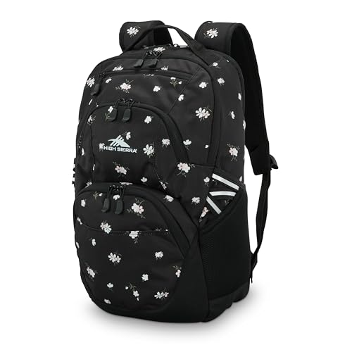 High Sierra Swoop SG Laptop Backpack 17" Drop Protection Floral/Blue