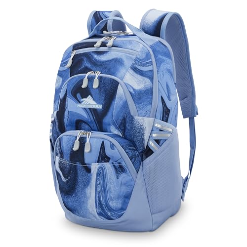 High Sierra Swoop SG Laptop Backpack 17" Drop Protection Floral/Blue