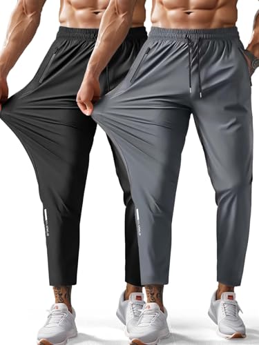 Hidkat Men's Quick-Dry Hiking Pants Lightweight Water Resistant