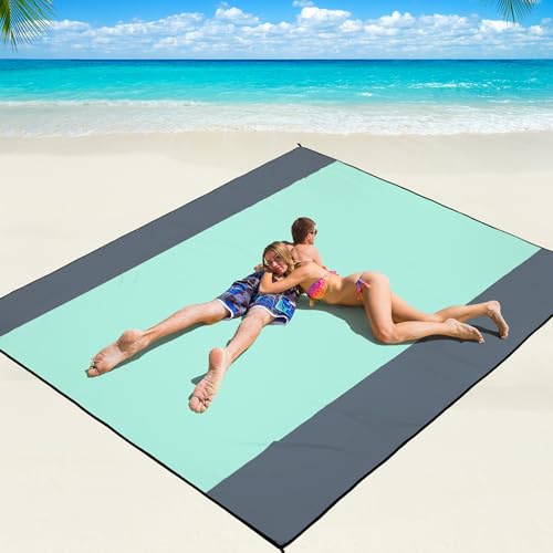 WIWIGO Waterproof Sandproof Beach Blanket Lightweight Nylon Picnic Mat