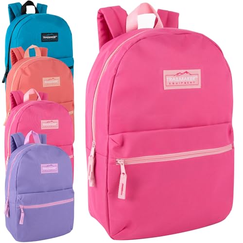 Trail Maker 24 Pack Bulk School Backpacks Assorted Printed Bookbags for Kids