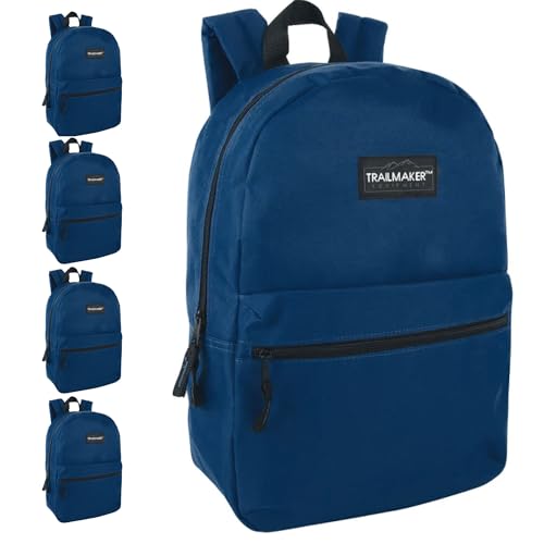 Trail Maker 24 Pack Bulk School Backpacks Assorted Printed Bookbags for Kids