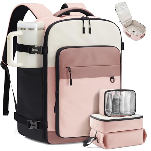 LOVEVOOK Travel Backpack for Women & Men 40L Carry On with 3 Packing Cubes