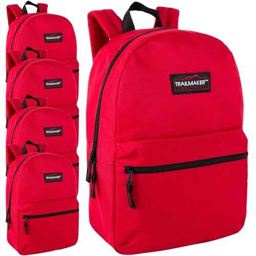 Trail Maker 24 Pack Bulk School Backpacks Assorted Printed Bookbags for Kids