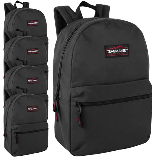 Trail Maker 24 Pack Bulk School Backpacks Assorted Printed Bookbags for Kids