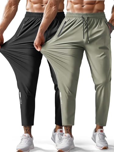 Hidkat Men's Quick-Dry Hiking Pants Lightweight Water Resistant