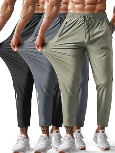 Hidkat Men's Quick-Dry Hiking Pants Lightweight Water Resistant