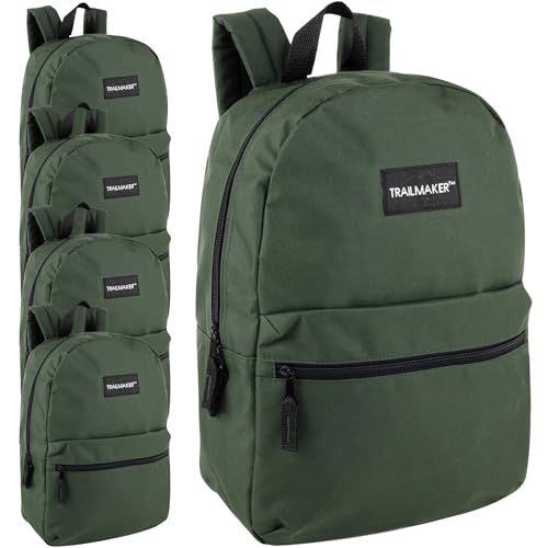 Trail Maker 24 Pack Bulk School Backpacks Assorted Printed Bookbags for Kids