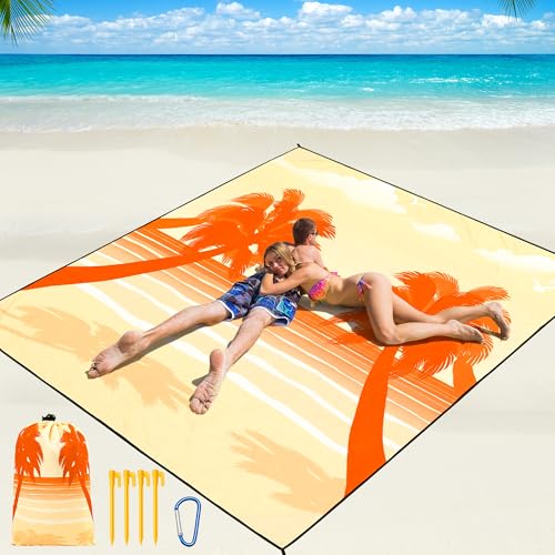 WIWIGO Waterproof Sandproof Beach Blanket Lightweight Nylon Picnic Mat