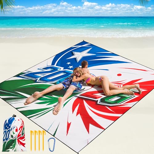 WIWIGO Waterproof Sandproof Beach Blanket Lightweight Nylon Picnic Mat