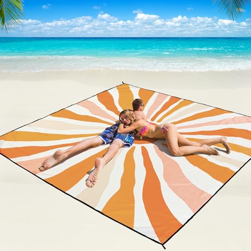 WIWIGO Waterproof Sandproof Beach Blanket Lightweight Nylon Picnic Mat
