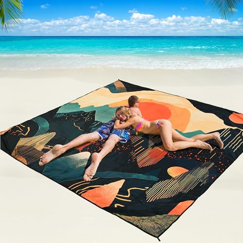 WIWIGO Waterproof Sandproof Beach Blanket Lightweight Nylon Picnic Mat