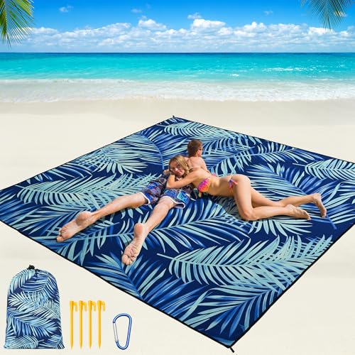 WIWIGO Waterproof Sandproof Beach Blanket Lightweight Nylon Picnic Mat