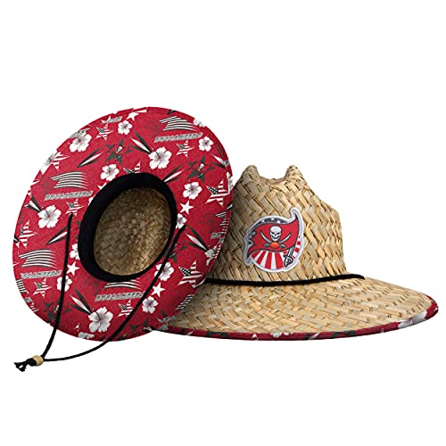 FOCO Men's NCAA College Team Logo Floral Straw Sun Hat