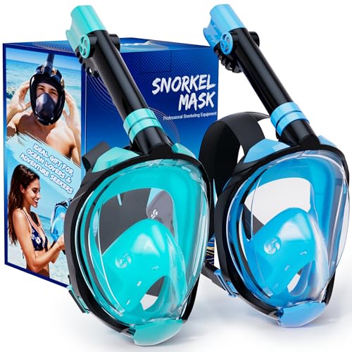 WSTOO Adult Full Face Snorkel Mask 180° Panoramic Anti-Fog