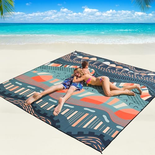 WIWIGO Waterproof Sandproof Beach Blanket Lightweight Nylon Picnic Mat