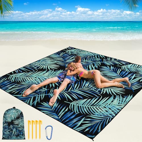 WIWIGO Waterproof Sandproof Beach Blanket Lightweight Nylon Picnic Mat