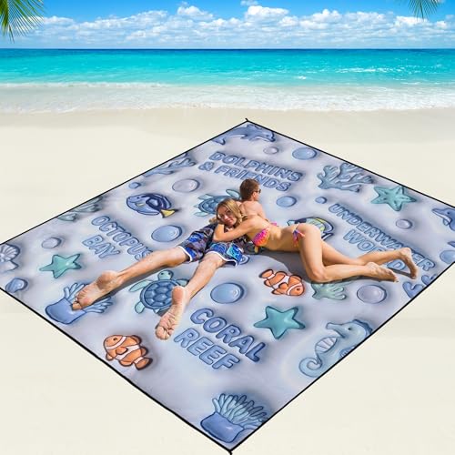 WIWIGO Waterproof Sandproof Beach Blanket Lightweight Nylon Picnic Mat