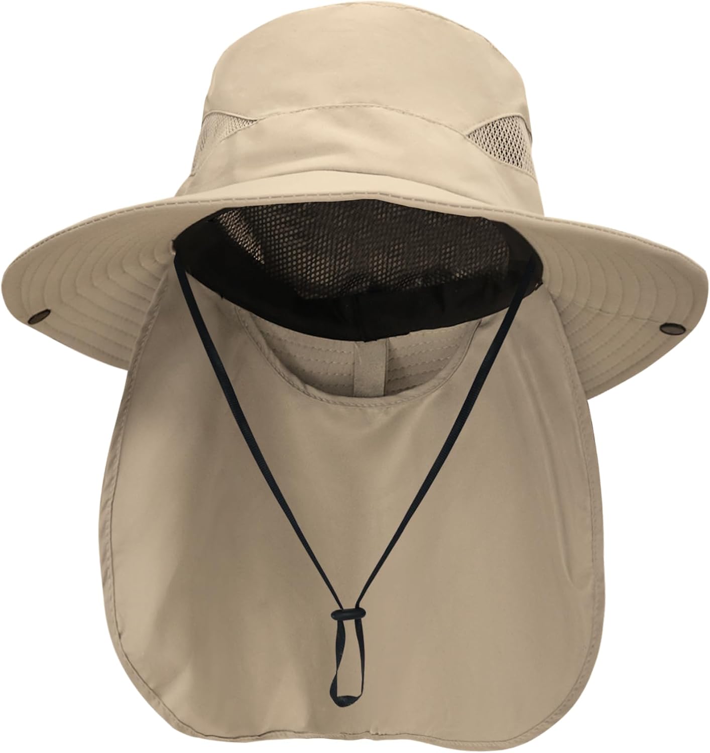 NPQQUAN Unisex UPF 50+ Wide Brim Sun Hat Neck Flap