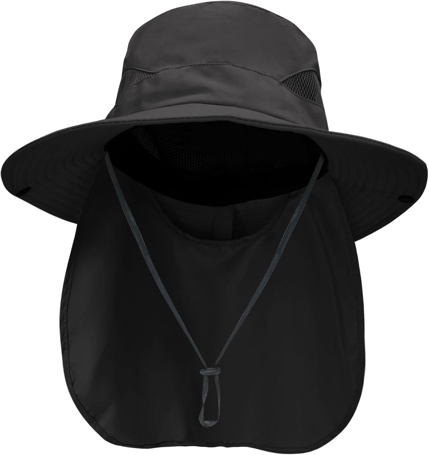 NPQQUAN Unisex UPF 50+ Wide Brim Sun Hat Neck Flap