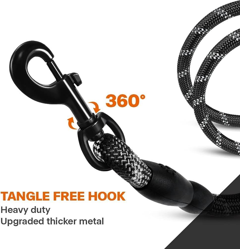 Taglory Rope Dog Leash, Reflective Climbing Rope with Padded Handle