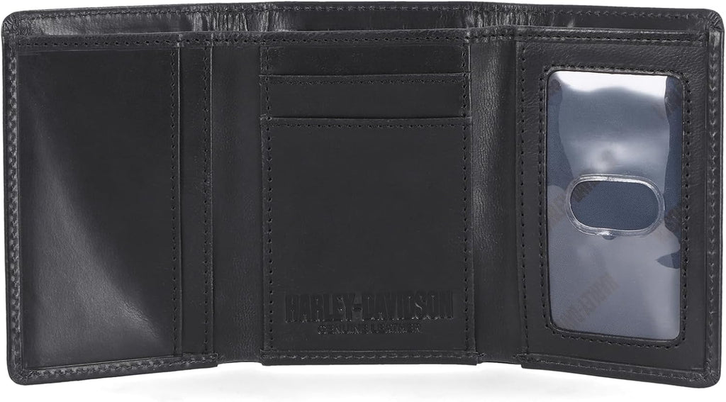 Harley-Davidson Men's Genuine Leather RFID Blocking Wallet