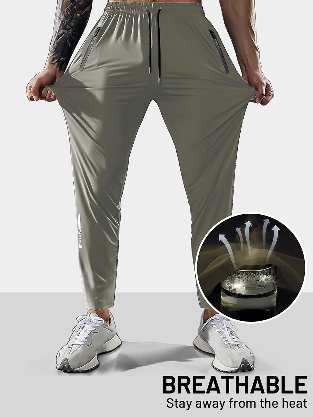 Hidkat Men's Quick-Dry Hiking Pants Lightweight Water Resistant