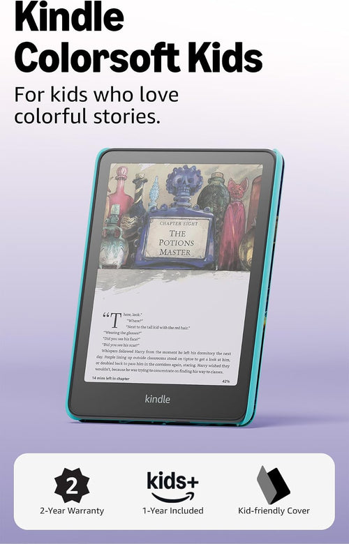 Amazon Kindle Colorsoft Kids 16GB E-Reader Waterproof with Cover