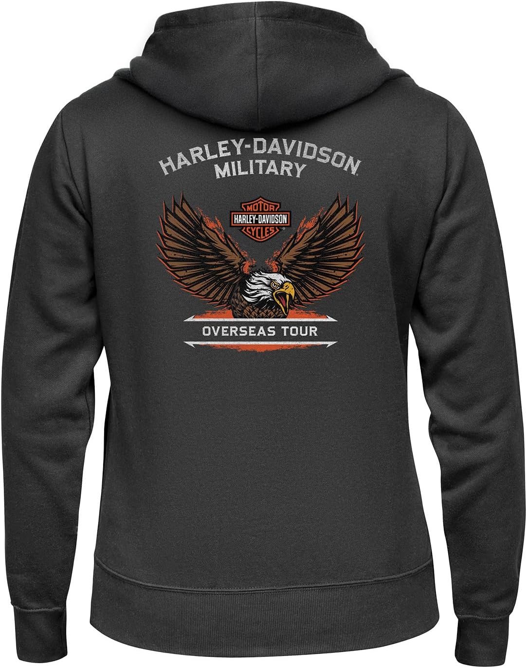 Harley-Davidson Women's Military Overseas Tour Pullover Hoodie Black