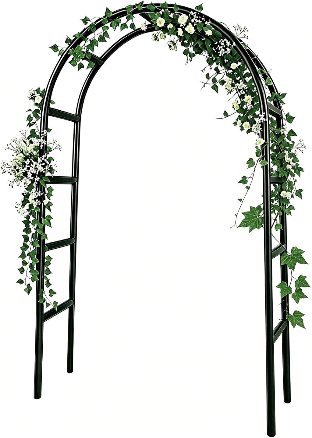RUBFAC 7.8ft Garden Arch, Metal Trellis for Climbing Plants Outdoor