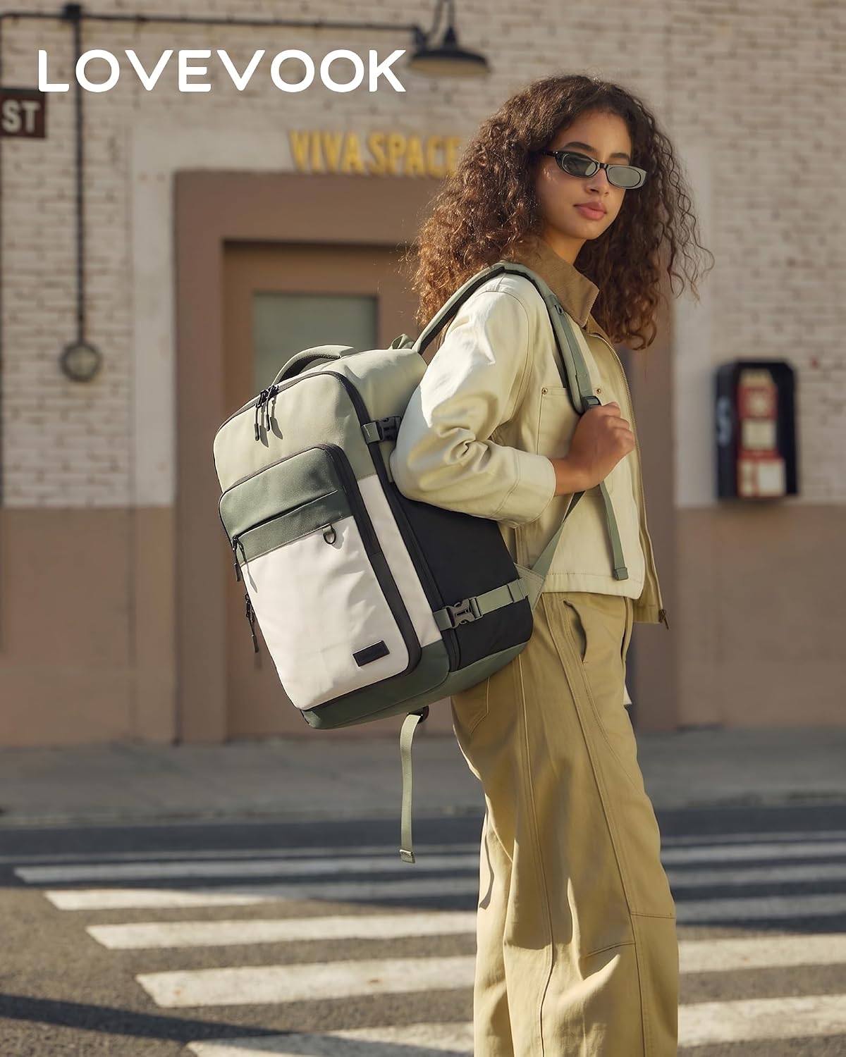 LOVEVOOK Travel Backpack for Women & Men 40L Carry On with 3 Packing Cubes