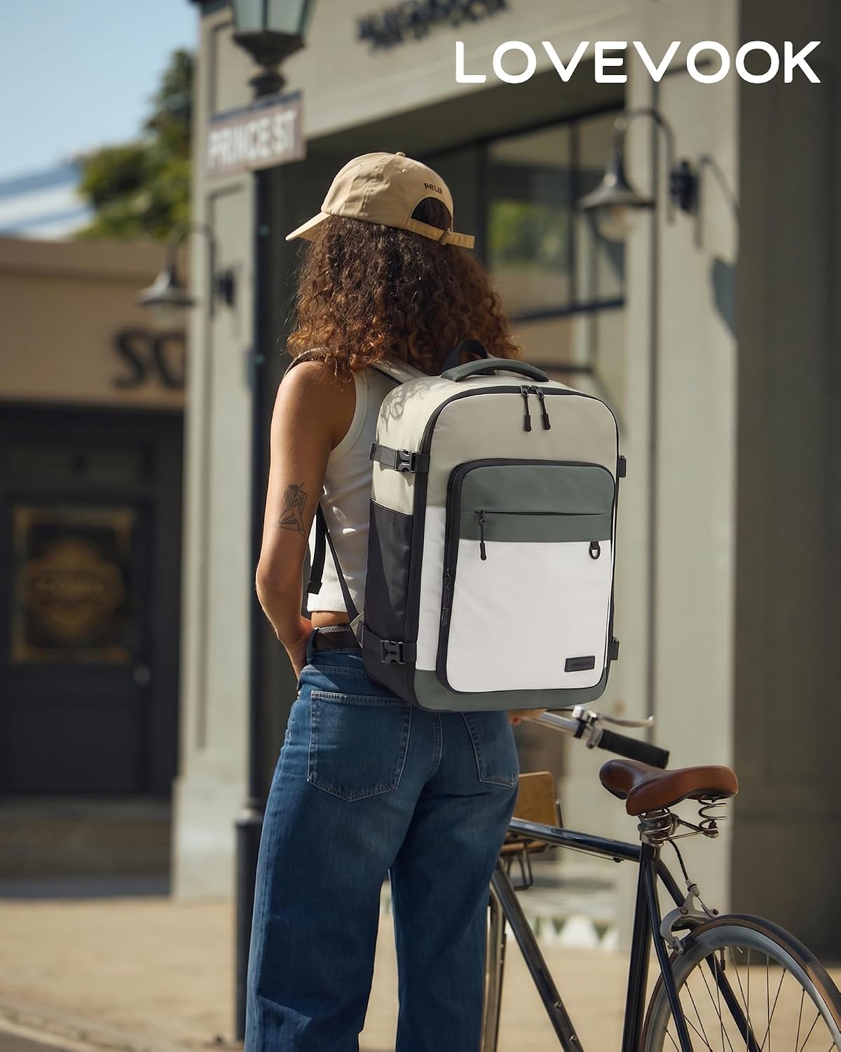 LOVEVOOK Travel Backpack for Women & Men 40L Carry On with 3 Packing Cubes