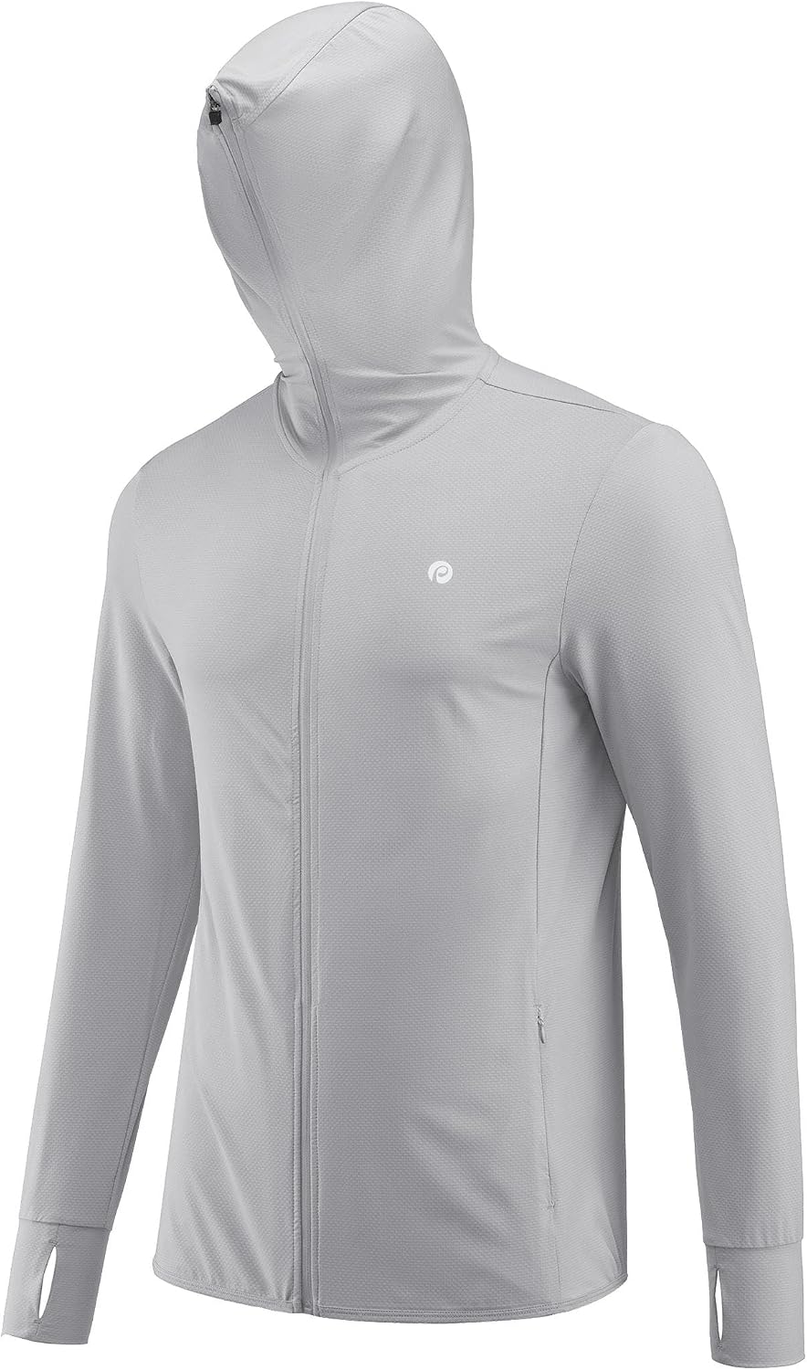 PINSPARK Men's UPF50+ Full Zip Outdoor Hoodie Lightweight Sun Protection