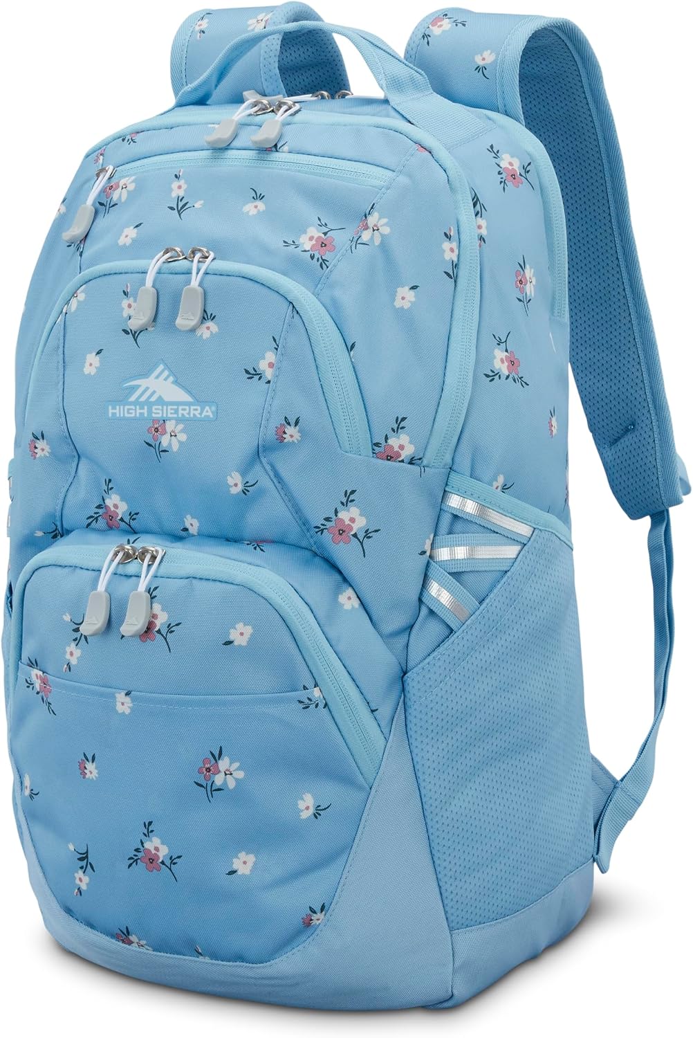 High Sierra Swoop SG Laptop Backpack 17" Drop Protection Floral/Blue