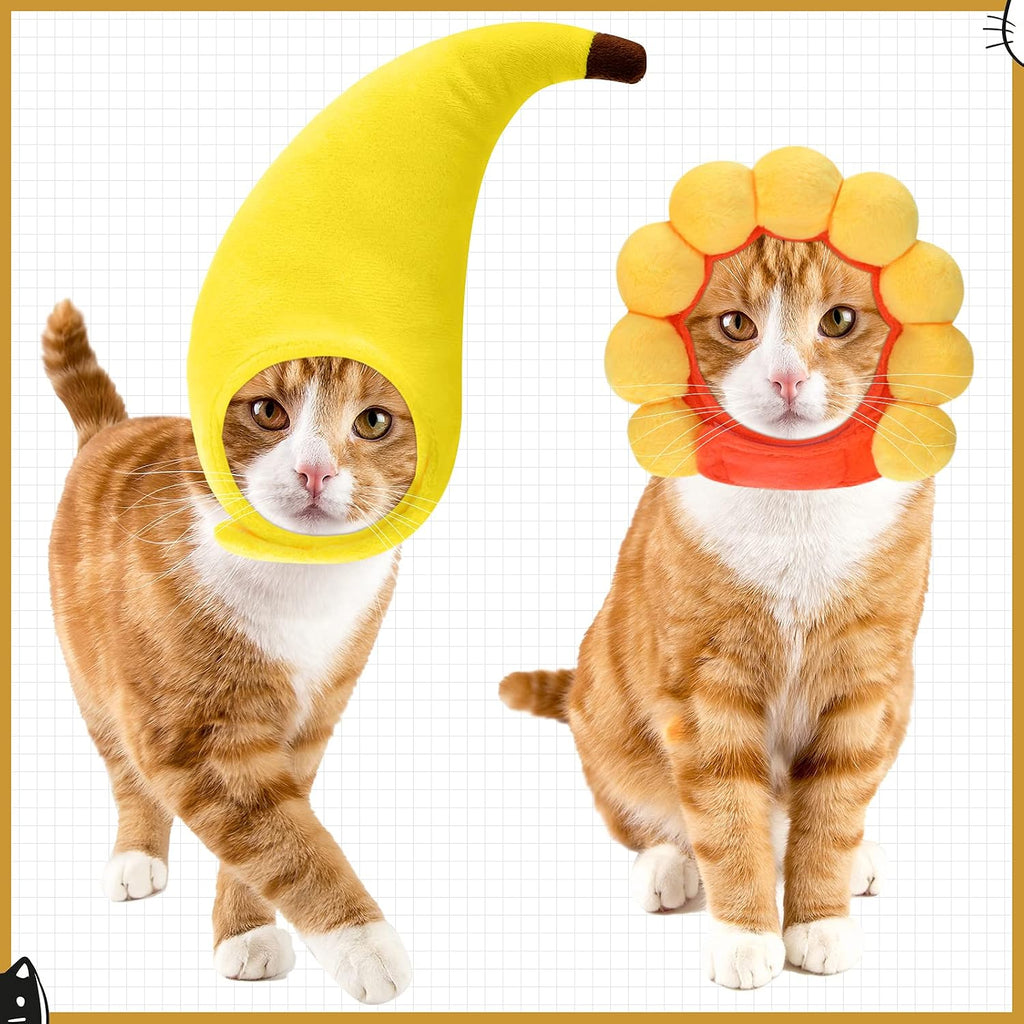 Weewooday 5-Piece Cute Pet Costume Hat Set for Cats & Small Dogs