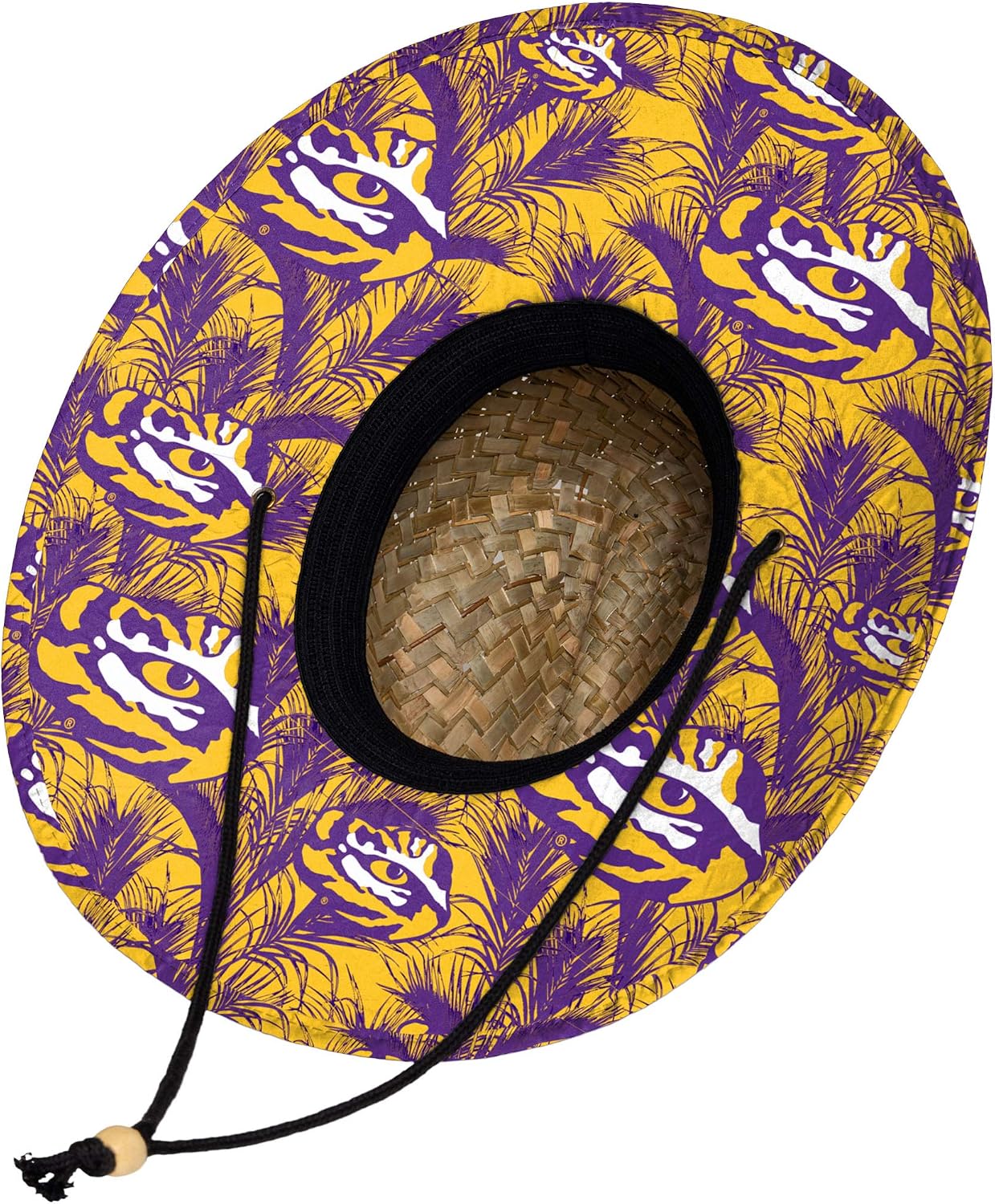 FOCO Men's NCAA College Team Logo Floral Straw Sun Hat