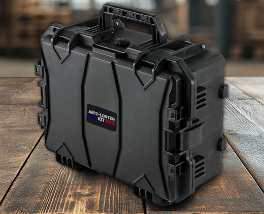 Anti-Looter Complete Home Security Defense Kit with Motion Sensors, Tripwire, Door Jammer, Flood Light, and Window Alarms