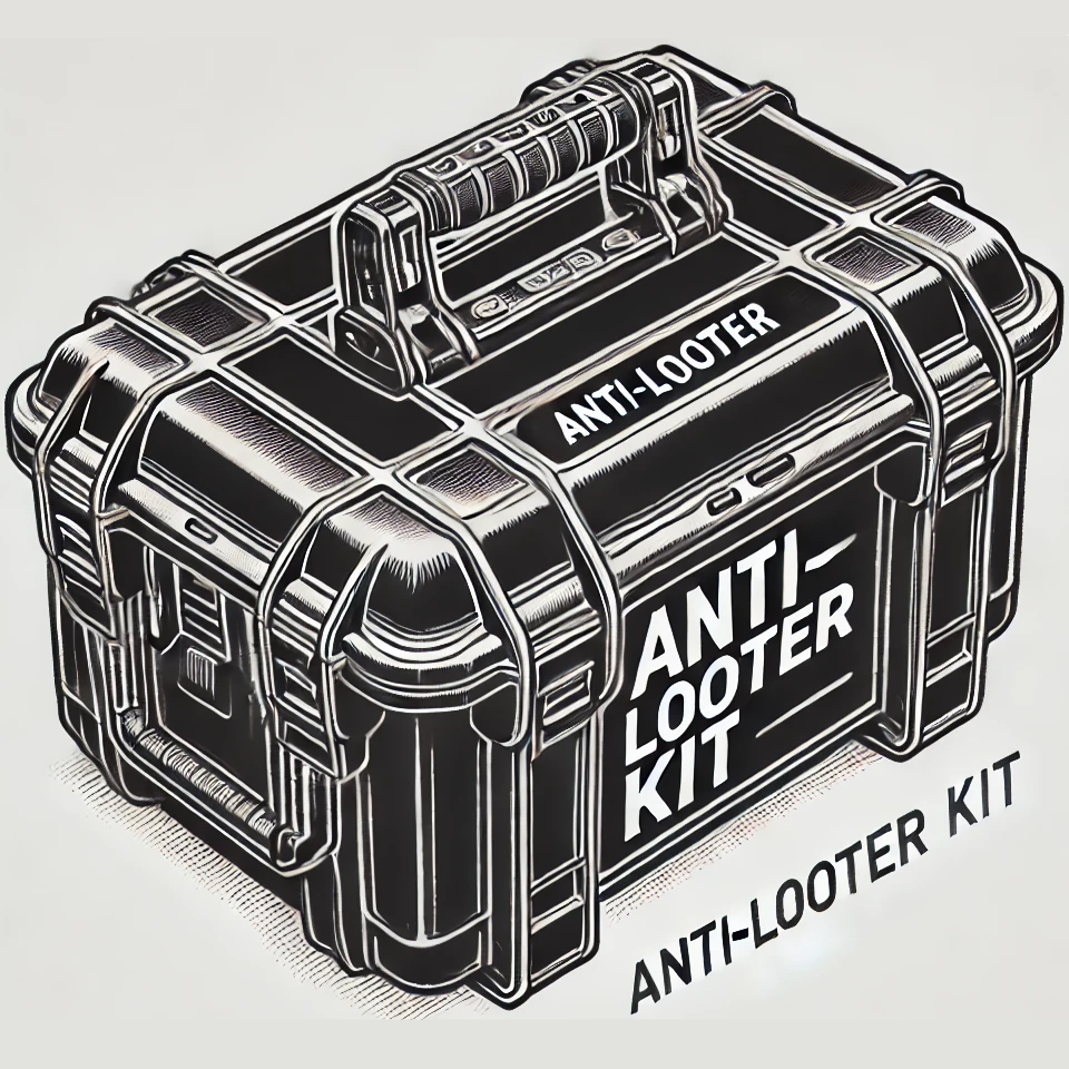 Anti-Looter Complete Home Security Defense Kit with Motion Sensors, Tripwire, Door Jammer, Flood Light, and Window Alarms