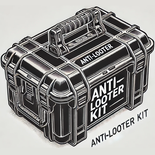 Anti-Looter Complete Home Security Defense Kit with Motion Sensors, Tripwire, Door Jammer, Flood Light, and Window Alarms