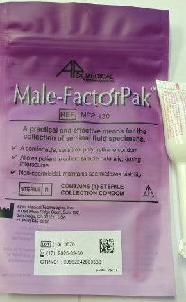 Male-Factor Pak Fertility Test Collection Condom MFP