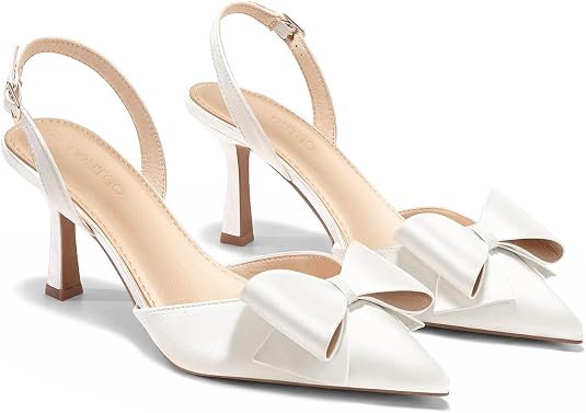 Stiletto Kitten Slingback Pump Pointed Toe