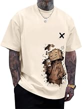 Oversized Cartoon Print Short Sleeve T-Shirt Men's