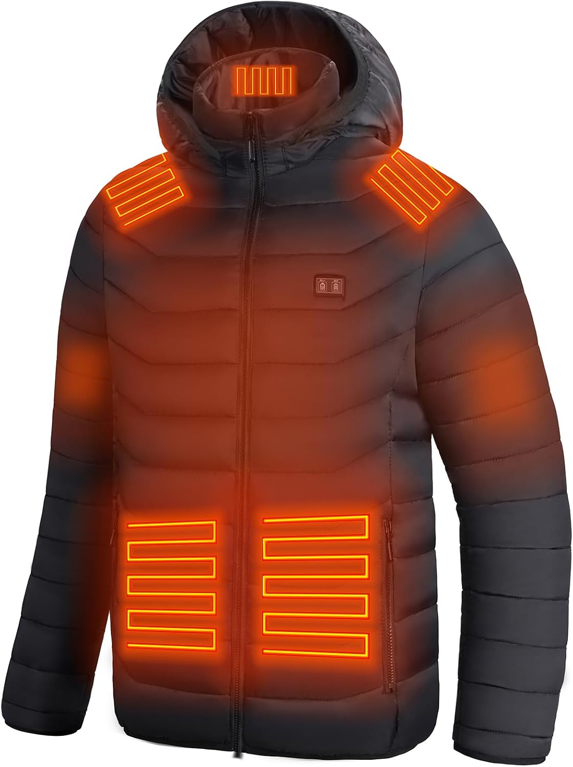 Heated Hood Jacket with Battery Women & Men with Battery, 15 Heating Zones, Dual Control. Variety of colors