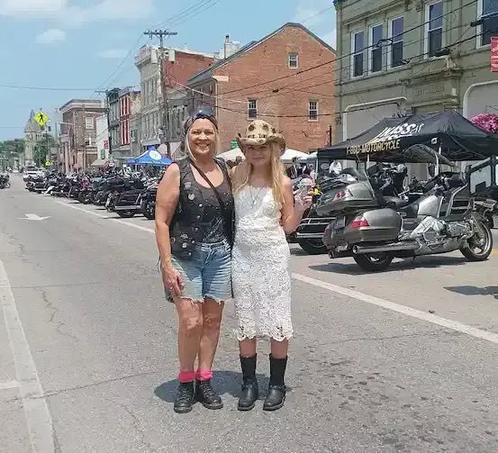 Motorcycle Leather Vest Buffalo and the Harley-Davidson Women's Boot Ankle match up in perfection