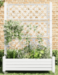 Raised Bed Lattice Wheeled Box for Patio, Sunroom, kitchen. Grow your own vegetable's Herbs for seasoning & healing