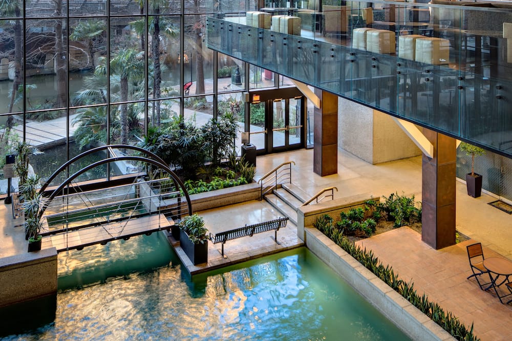 Expedia: San Antonio Hotel great deals San Antonio Hyatt Hotel with indoor walkway, pool great dining.